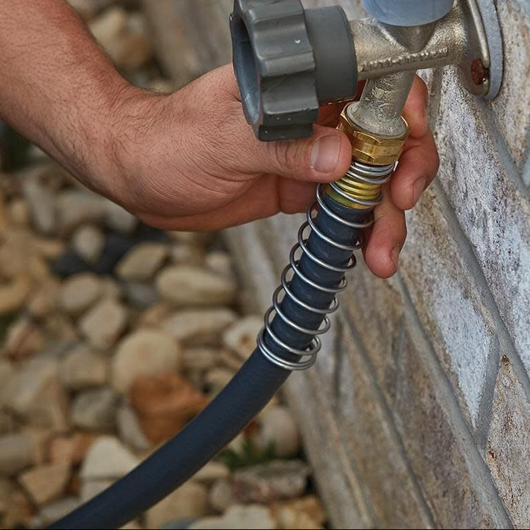 Grey flexible hose